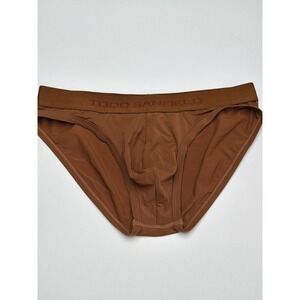 Todd Sandfield Men's Briefs Underwear Brown Size S